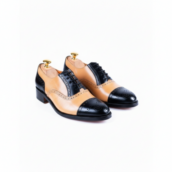 BLACK AND BEIGE OXFORD'S SHOES MODEL 789