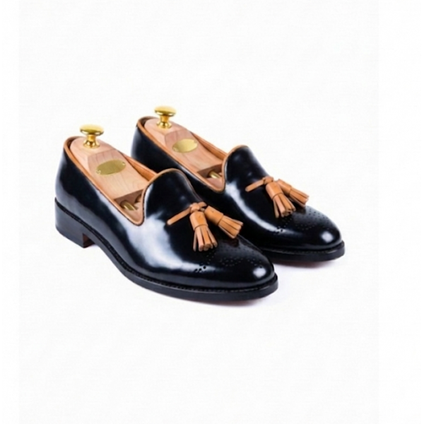 ZAPATOS MODELO 746 LM NEGRO + BEIGE