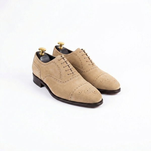 ZAPATOS OXFORD MODELO 735 ANTE BEIGE