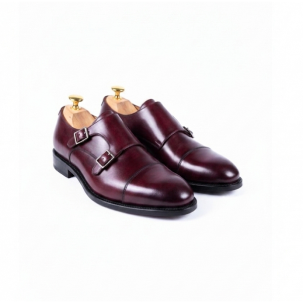 BORDEAUX DOUBLE BUCKLE SHOES MODEL 770