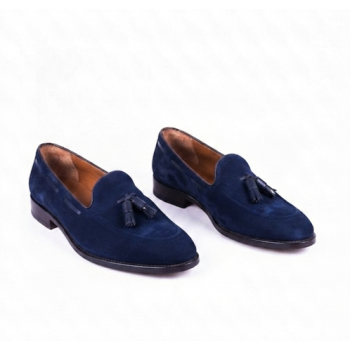 ZAPATOS MODELO 746 ANTE AZUL