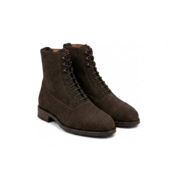 BROWN SUEDE ANKLE BOOTS...