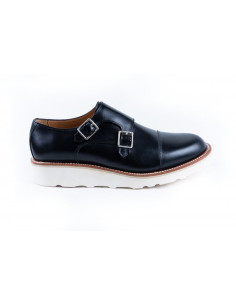 BLACK DOUBLE BUCKLE SHOES...
