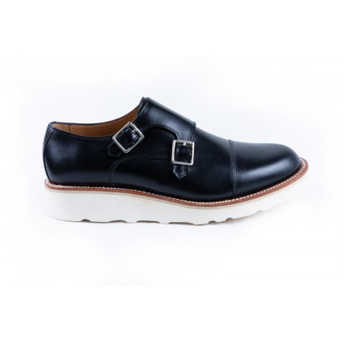 BLACK DOUBLE BUCKLE SHOES MODEL 770