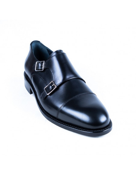 ZAPATOS DOBLE HEBILLA MODELO 770 NEGRO