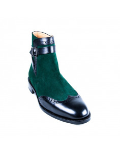 BLACK AND GREEN ANKLE BOOTS... 2