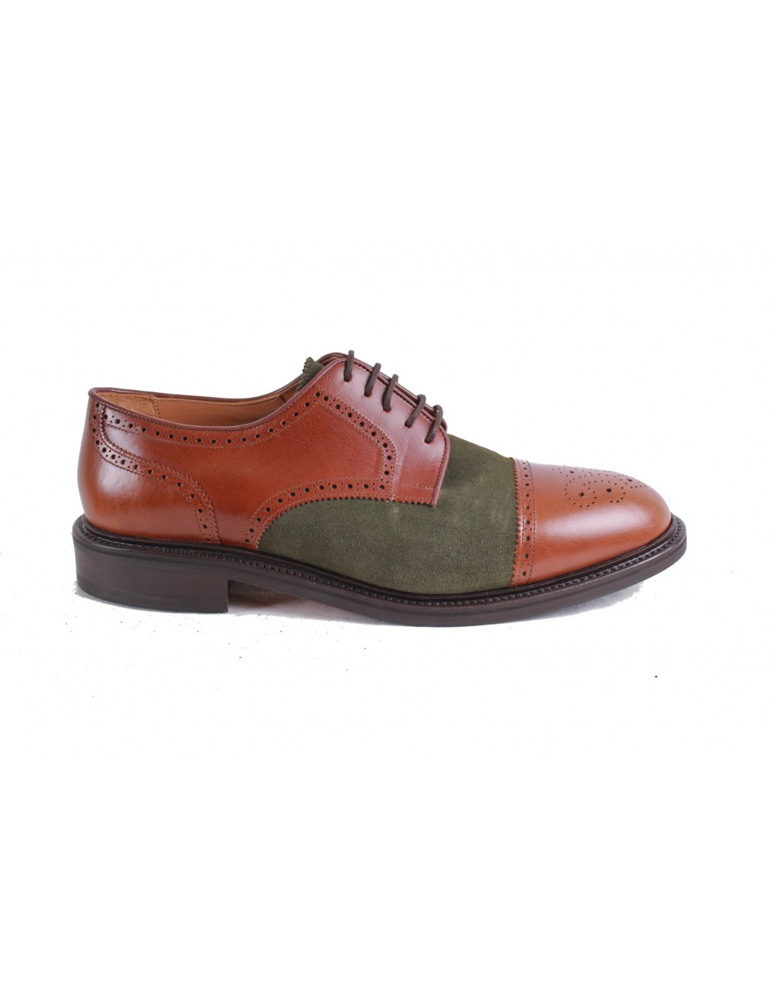 BROWN AND GREEN OXFORD SHOES MODEL 733